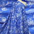 EXCLUSIVE 90% Linen 10% Silk –Toile de Jouy ~ 'Safari' Bright Blue REVERSE